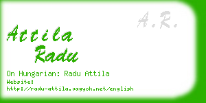 attila radu business card